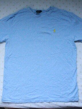 polo ralph lauren baby blue men's short sleeve tee size m